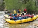 Rafts on a spring Middle Fork rafting trip