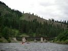 Confluence of the Wallowa and Grande Ronde - railroad leaves the river here